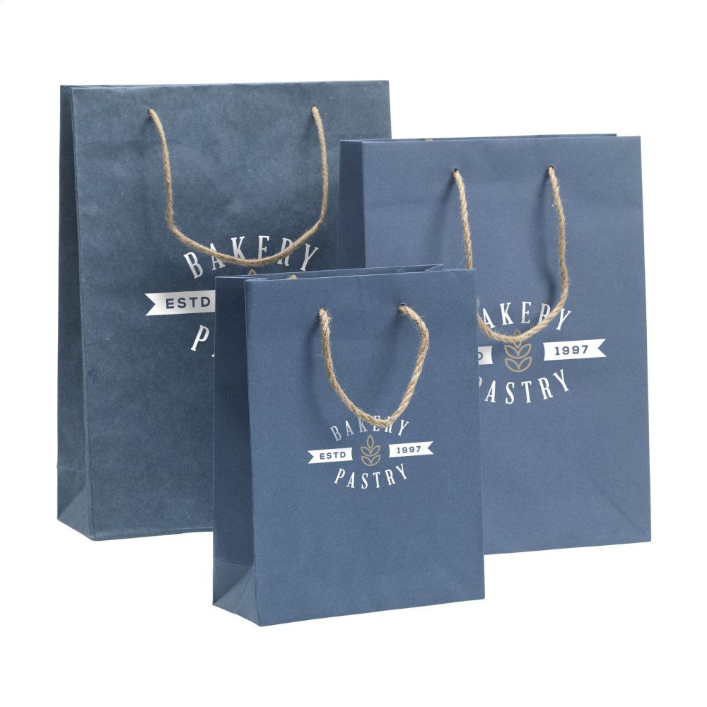 Logo trade business gifts image of: Leaf It Bag recycled with jeans fibres (180 g/m²) L