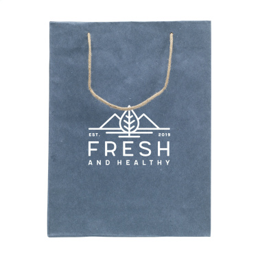 Logo trade promotional products image of: Leaf It Bag recycled with jeans fibres (180 g/m²) L