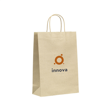 Logo trade promotional giveaway photo of: Leaf It Bag recycled grass paper (120 g/m²) L