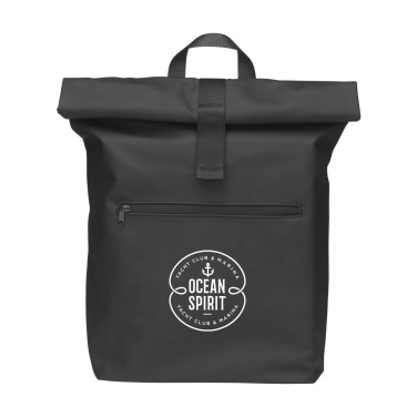 Logo trade promotional giveaway photo of: Lennon Roll-Top Recycled Backpack