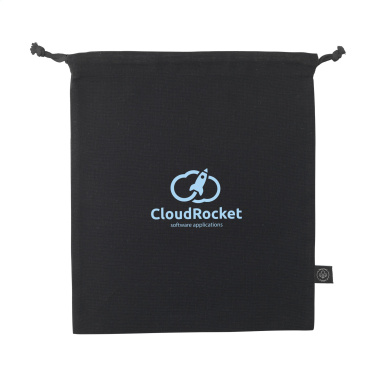 Logo trade promotional items image of: Gift Pouch GRS Recycled Cotton (150 g/m²) M