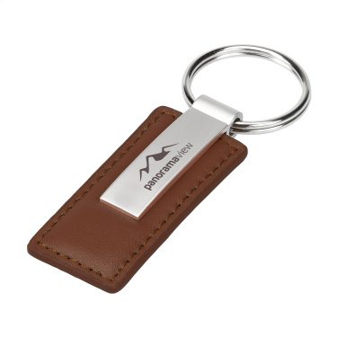 Logo trade promotional item photo of: LeatherKey keyring