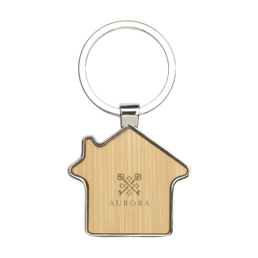 Logo trade business gift photo of: Casa bamboo keyring