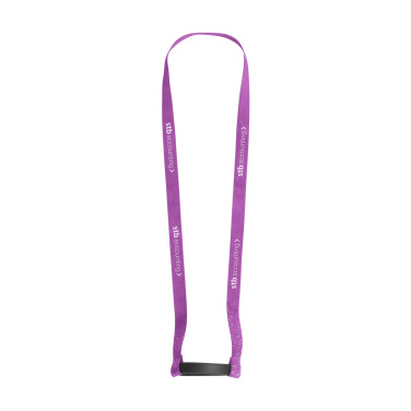 Logo trade promotional merchandise image of: Lanyard Sublimation RPET 1.5 cm with Cup holder