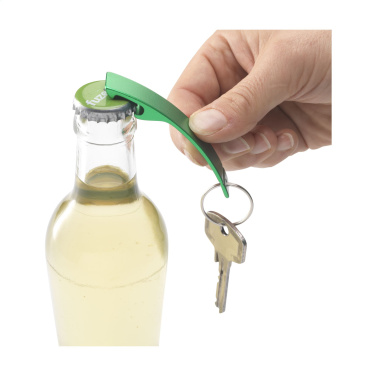 Logo trade promotional items image of: Alu Opener GRS Recycled keyring