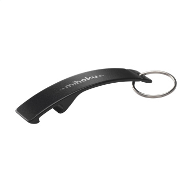 Logo trade corporate gifts image of: Alu Opener GRS Recycled keyring