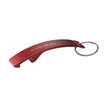 Logotrade promotional giveaway image of: Alu Opener GRS Recycled keyring