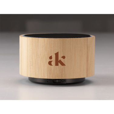 Logo trade advertising product photo of: Wave Bamboo Wireless Speaker