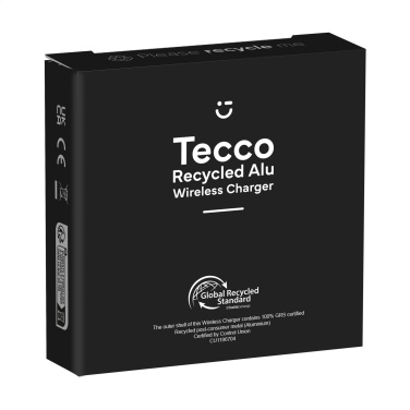 Logo trade promotional giveaways picture of: Tecco GRS Recycled Alu 15W Wireless Charger