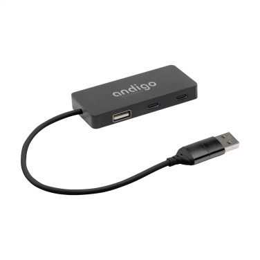 Logotrade promotional products photo of: Tecco GRS Recycled Alu USB Hub