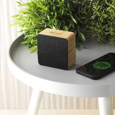 Logo trade promotional gifts image of: Sonido 5W Bamboo wireless speaker