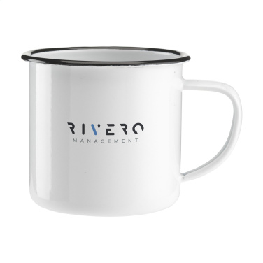 Logo trade business gifts image of: Retro Enamel Mug 350 ml