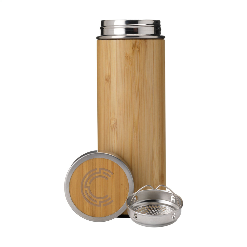 Logotrade corporate gift image of: Osaka 360 ml bamboo thermo bottle/thermo cup