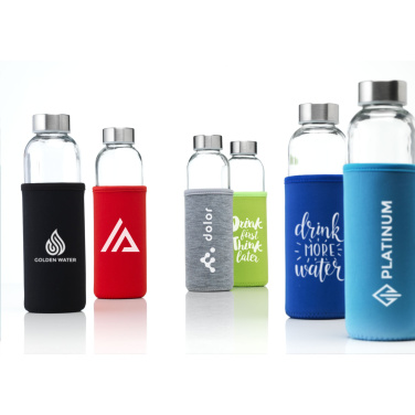 Logo trade promotional gift photo of: Senga Glass 500 ml drinking bottle