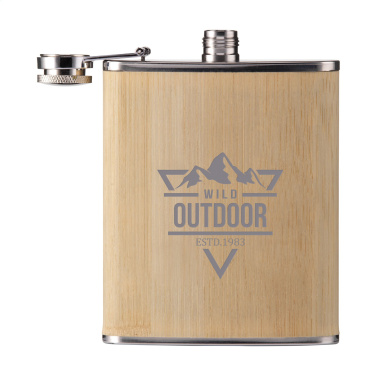 Logotrade business gifts photo of: Hipflask Bamboo 200 ml drinking bottle