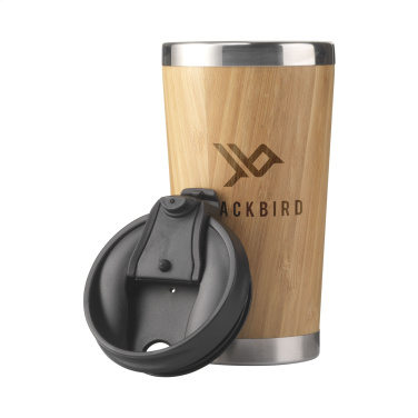 Logo trade promotional item photo of: Tokyo 450 ml bamboo thermo cup