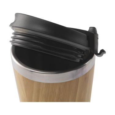 Logo trade promotional item photo of: Tokyo 450 ml bamboo thermo cup