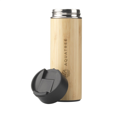 Logo trade promotional gift photo of: Sakura 360 ml bamboo thermo bottle/thermo cup