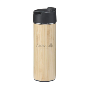 Logo trade promotional item photo of: Sakura 360 ml bamboo thermo bottle/thermo cup