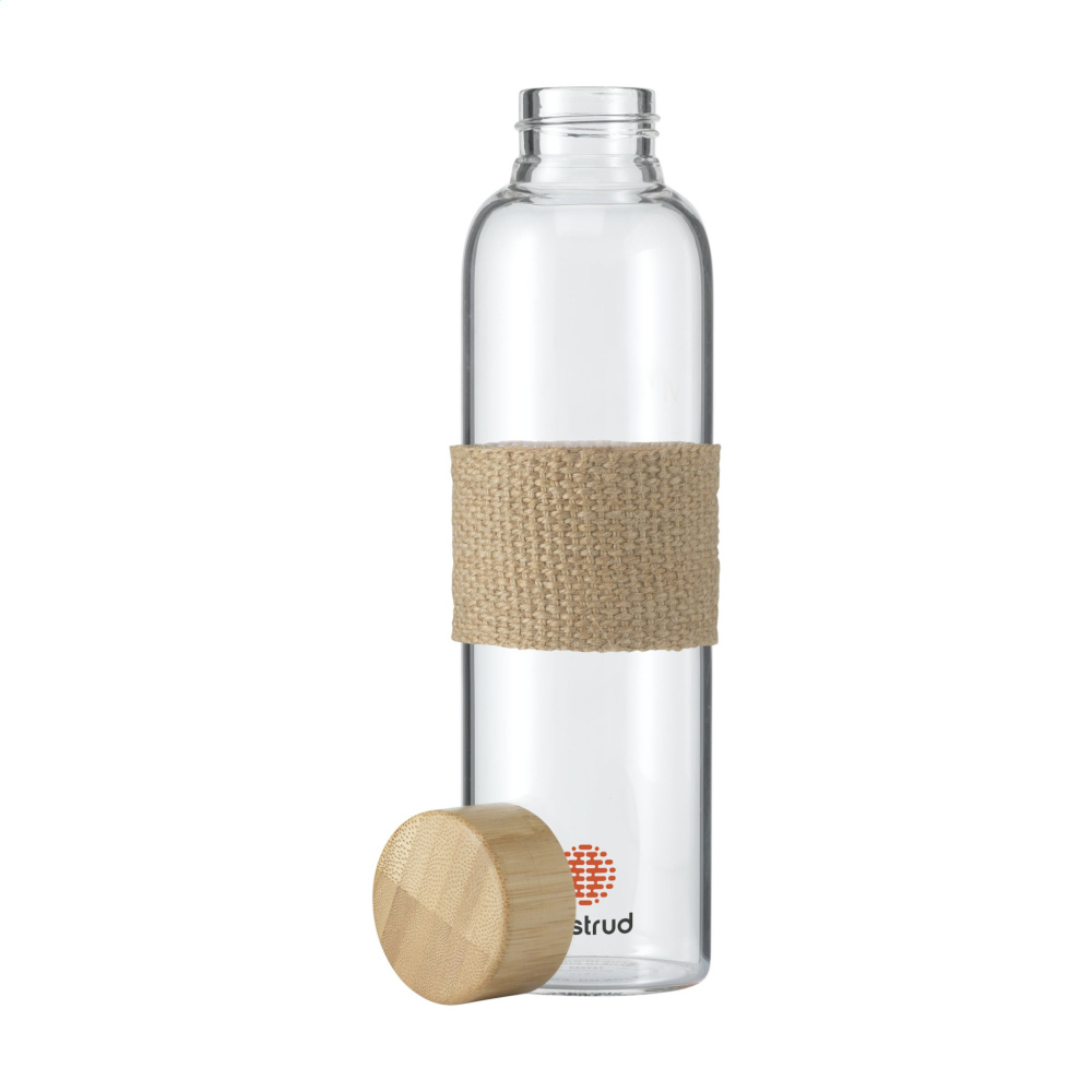 Logo trade advertising product photo of: Senga Glass Bamboo 500 ml drinking bottle