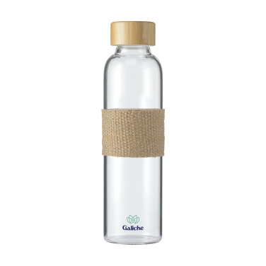 Logo trade promotional giveaways picture of: Senga Glass Bamboo 500 ml drinking bottle