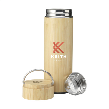 Logotrade business gift image of: Nikko 330 ml bamboo thermo bottle/thermo cup