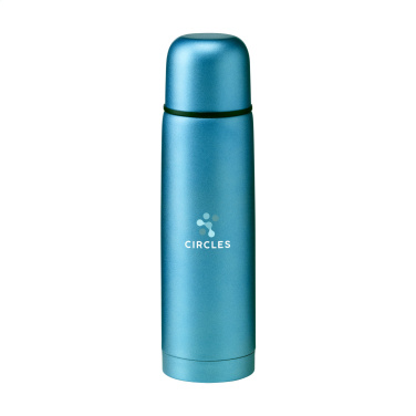 Logo trade promotional items image of: Frosted Bottle RCS Recycled Steel 500 ml thermo bottle