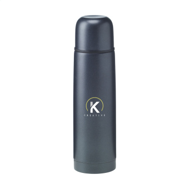 Logotrade promotional merchandise picture of: Frosted Bottle RCS Recycled Steel 500 ml thermo bottle