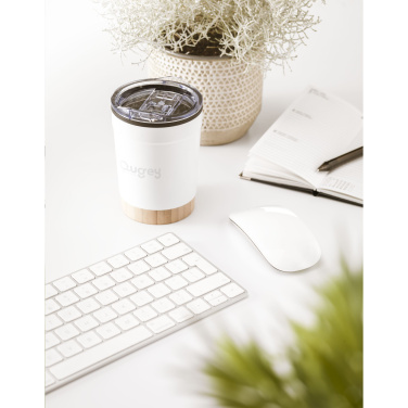 Logo trade promotional gift photo of: Kobe Bamboo RCS Recycled Steel 350 ml coffee cup