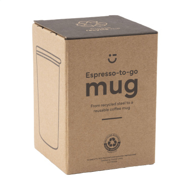 Logotrade promotional gift picture of: Espresso-to-Go Mug RCS Recycled Steel 170 ml