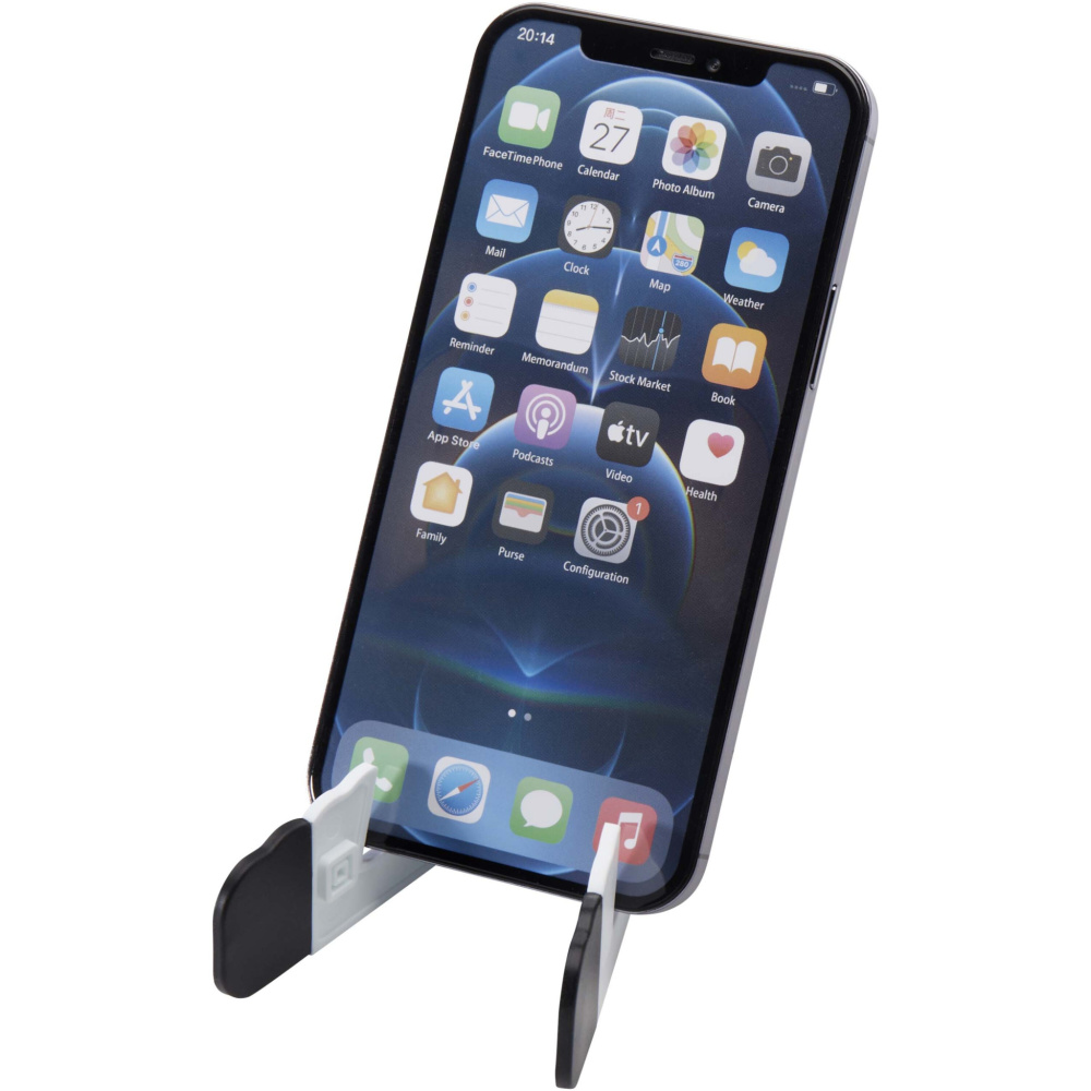 Logo trade promotional products picture of: Buna recycled plastic foldable tablet and phone stand