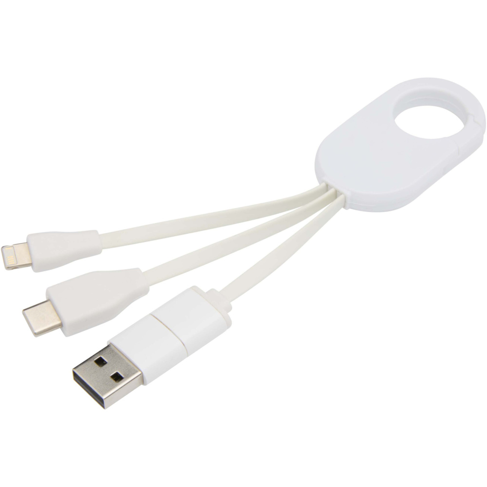 Logo trade promotional product photo of: Troop 4-in-1 recycled plastic charging cable