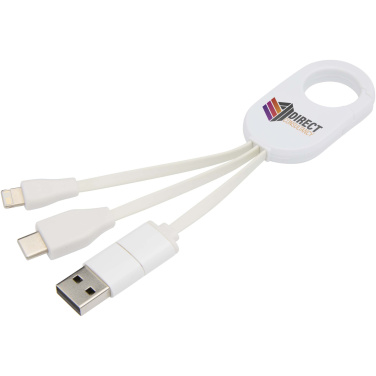 Logo trade corporate gifts picture of: Troop 4-in-1 recycled plastic charging cable