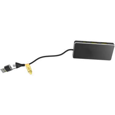 Logo trade business gift photo of: SCX.design H20 8-in-1 USB hub with dual input and 6-ports