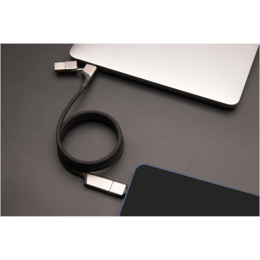 Logotrade promotional gift picture of: SCX.design C52 100W 4-in-1 rPET magnetic ultra fast charging cable 