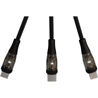 Logotrade promotional products photo of: SCX.design C50 5-in-1 fast charging 100W/5A cable with digital display