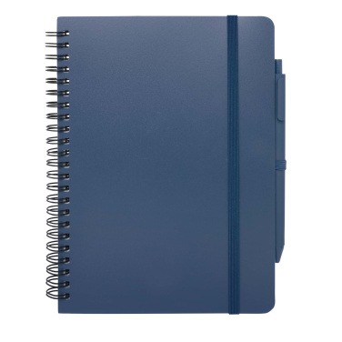 Logotrade promotional product image of: Thalaasa A5 ocean-bound hard cover notebook with ballpoint pen (black ink)