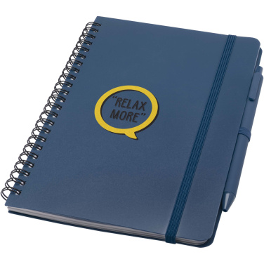 Logotrade promotional item picture of: Thalaasa A5 ocean-bound hard cover notebook with ballpoint pen (black ink)