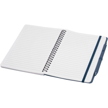 Logo trade advertising product photo of: Thalaasa A5 ocean-bound hard cover notebook with ballpoint pen (black ink)