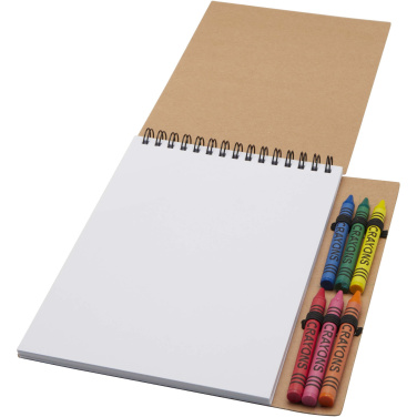 Logotrade promotional gifts photo of: Doodle A5 spiral soft cover notebook and crayon set