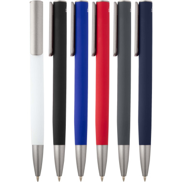 Logotrade promotional giveaway image of: Ziggur aluminium ballpoint pen (blue ink)