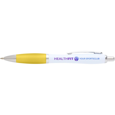 Logo trade promotional items image of: Nash recycled plastic ballpoint pen (blue ink)