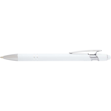 Logo trade corporate gift photo of: Kish ballpoint pen with silver finish (blue ink)