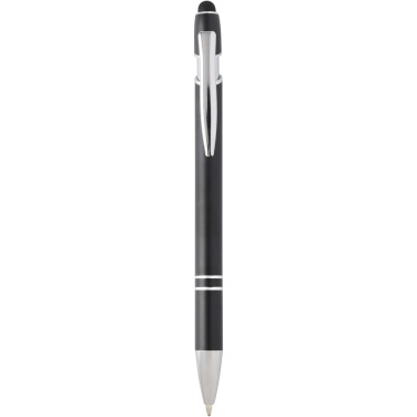 Logo trade promotional items image of: Kish ballpoint pen with silver finish (blue ink)