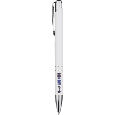 Logo trade promotional merchandise image of: Moneta recycled aluminium ballpoint pen (blue ink)