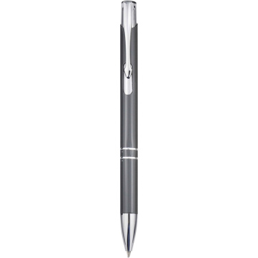 Logo trade promotional merchandise picture of: Moneta recycled aluminium ballpoint pen (blue ink)