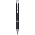 Moneta recycled aluminium ballpoint pen (blue ink), Solid black