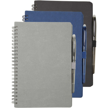 Logotrade business gift image of: Slate reusable soft cover notebook and pen set (black ink)