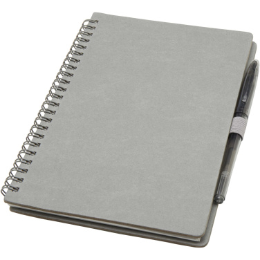 Logo trade advertising product photo of: Slate reusable soft cover notebook and pen set (black ink)