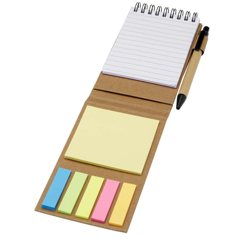 Logo trade promotional giveaways picture of: Flipper sticky notepad with ballpoint pen (black ink)